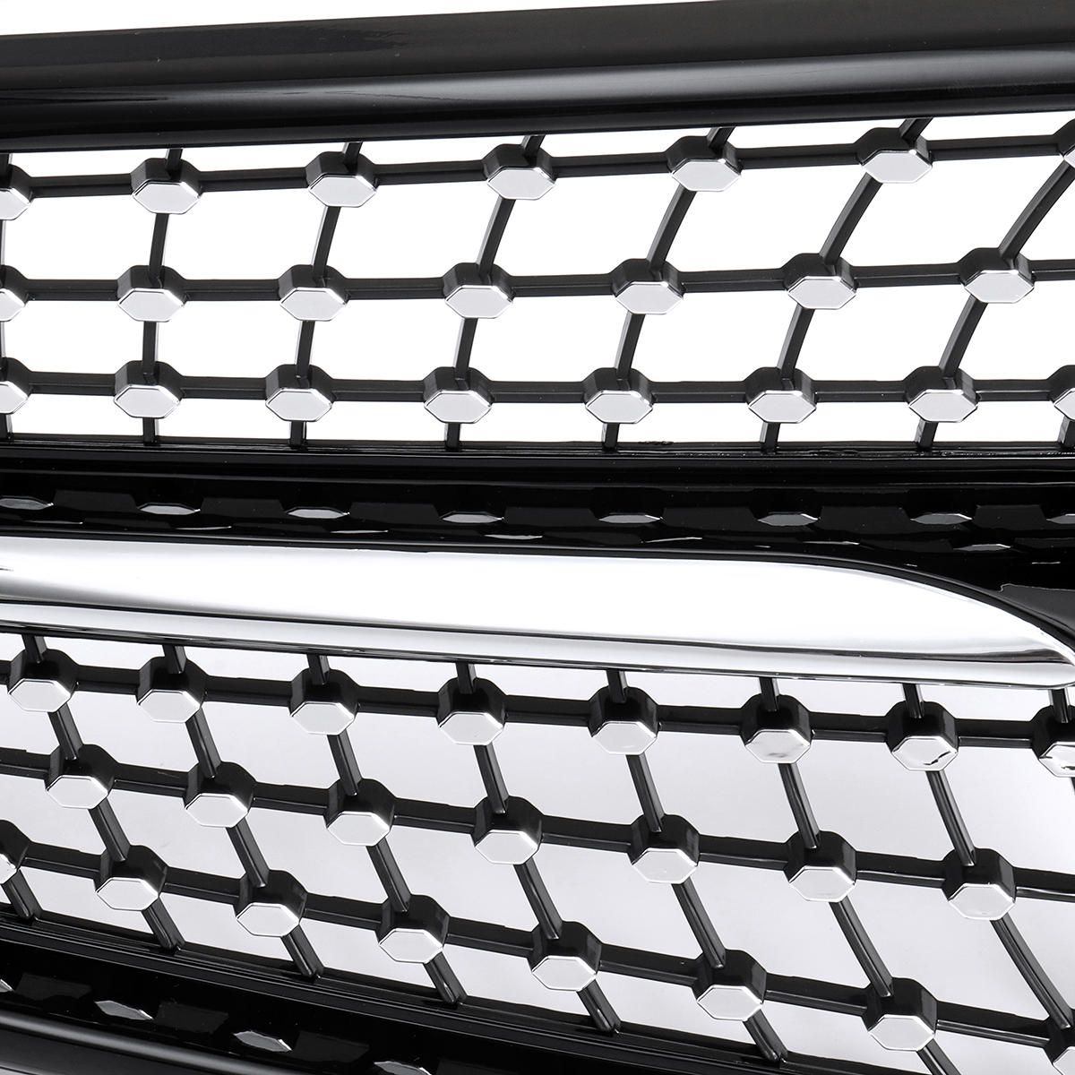 Front Grille Glossy Black Diamond Style For Mercedes Benz C-Class