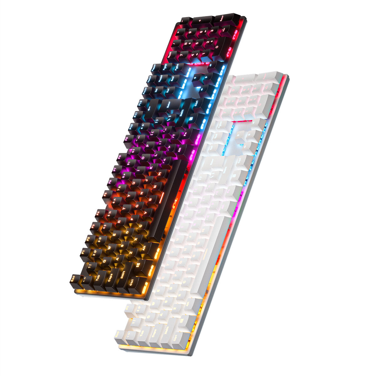 Mechanical Gaming Keyboard 104 Keys XA Profile PBT Double-shot Molding Keycaps Blue Switch RGB Backlit USB Wired Keyboard