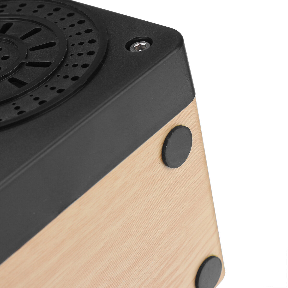 Bluetooth 5.0 Wooden Speaker Alarm Clock Support TF Card/USB/AUX/ FM Radio