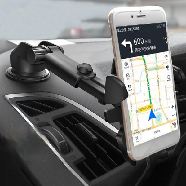 2 In 1 Multifunctional Car Air Vent Front Glass Instrument Desk Sucker Phone Holder for Phone 3-6.5 inches