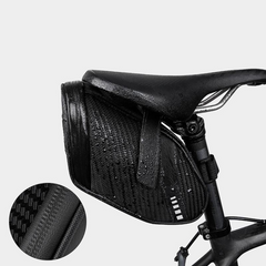 Bicycle Rear Seat Tail Bag Reflective Warning Strip Hard Shell Hang Tail Light