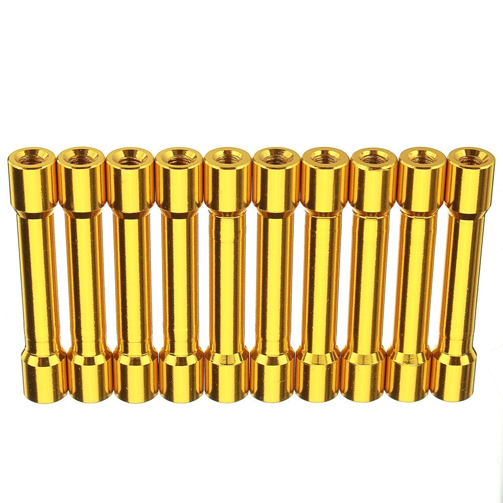 M3AS13 10Pcs M3 35mm Aluminum Alloy Standoff Spacer Round Column MultiColor Smooth Surface