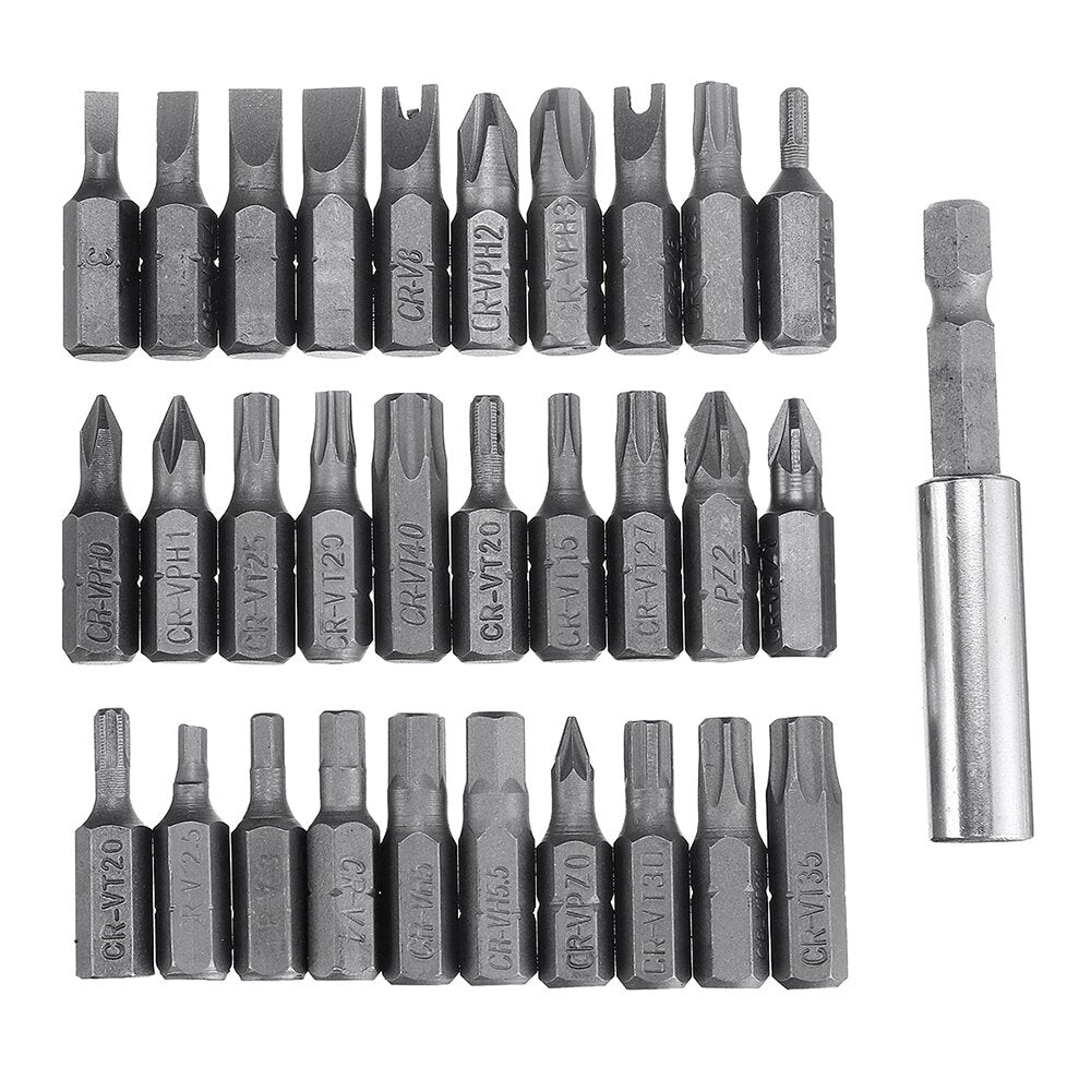 32pcs Screwdriver Bit Set Torx Spanner Star Hex Holder Rod Screwdriver Bits