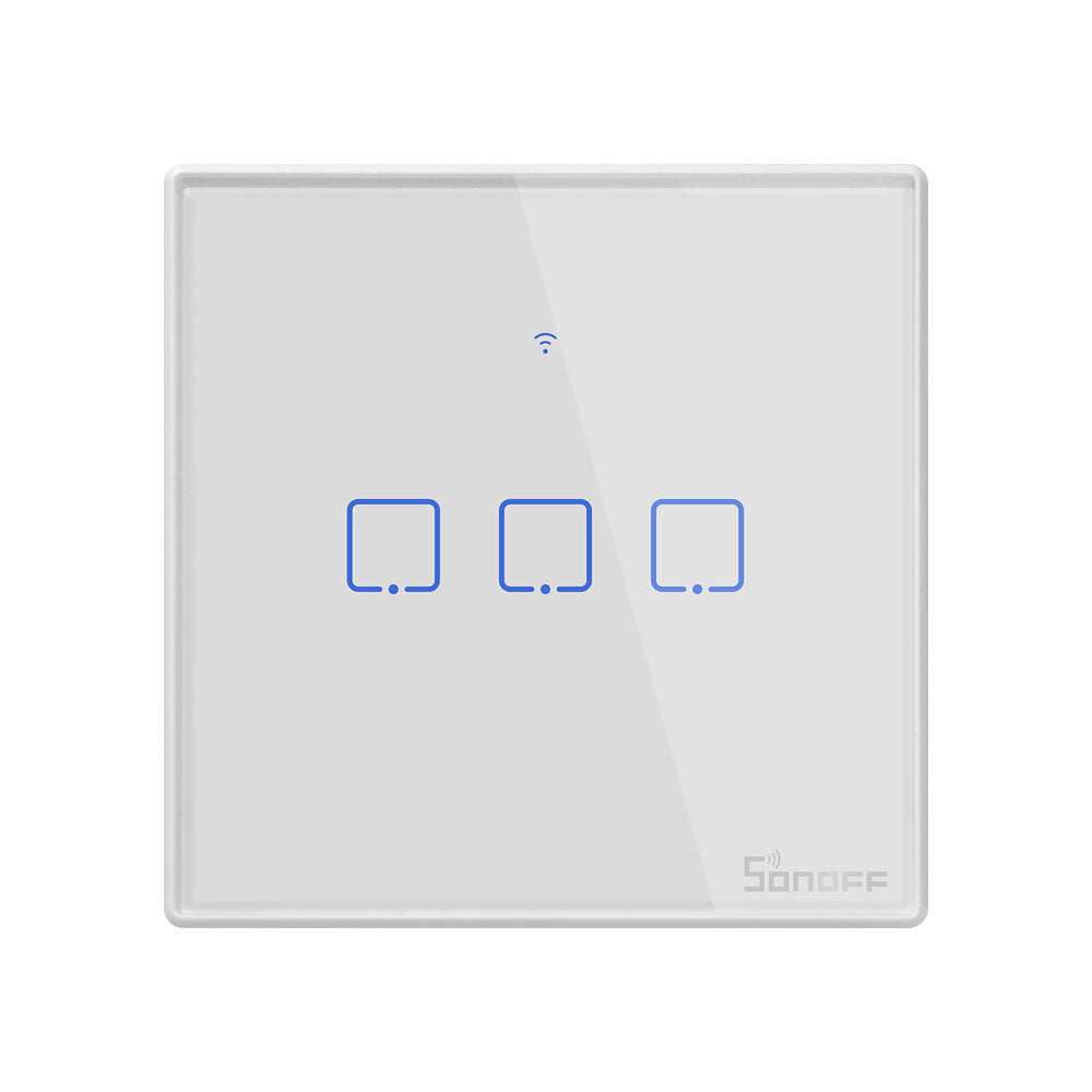 WIFI Wall Switch 433Mhz RF Remote Controlled Wifi Switch Smart Home Switch Works With Alexa Google Home,EU/UK AC 100-240V 1/2/3 Gang
