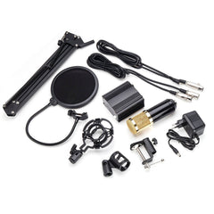 Microphone Kit Condenser Sound Recording Microphone With Phantom Power For Radio Braodcasting Singing Recording KTV Karaoke Mic