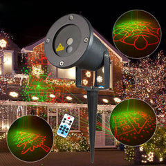 Remote Christmas 8 Pattern Waterproof Projector Stage Light Garden Lawn Landscape Lamp