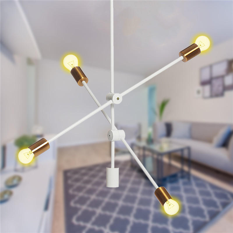 4 Heads Flush Mount Ceiling Light Chandelier