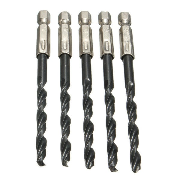 15pcs 3/4/5mm HSS 1/4 Inch Hex Shank Twist Drill Bit