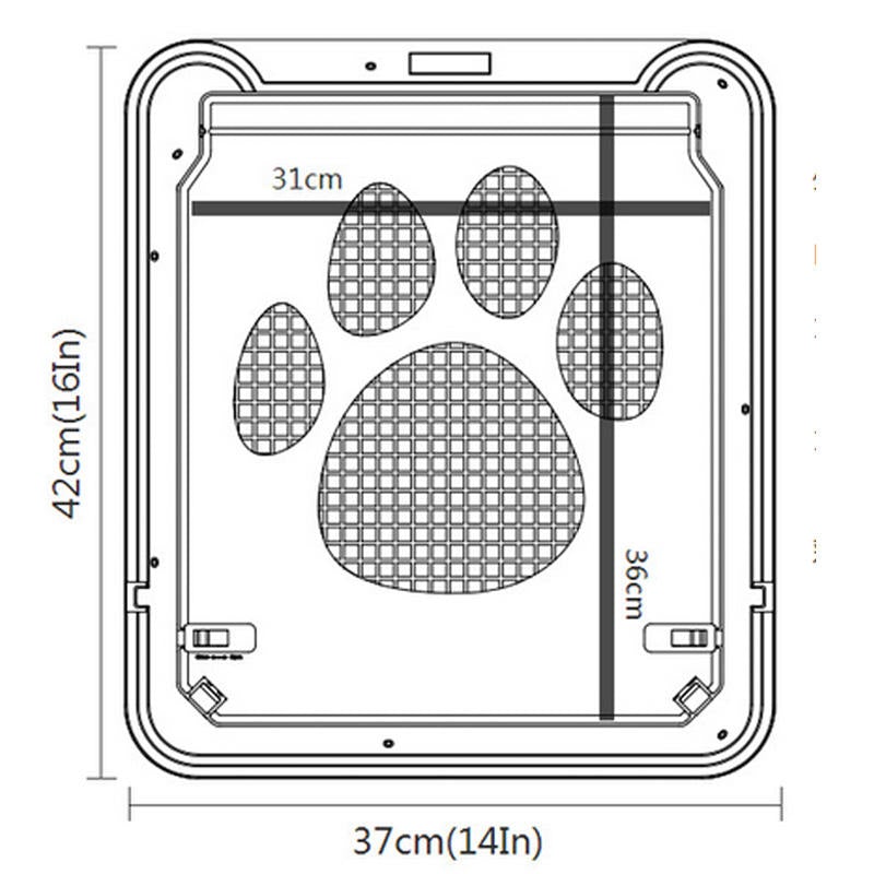 37*42cm Large Medium Dog Cat Pet Door Screen Window ABS Magnetic Auto Lock Flaps