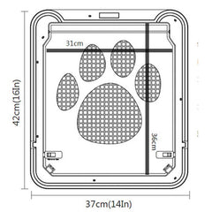 37*42cm Large Medium Dog Cat Pet Door Screen Window ABS Magnetic Auto Lock Flaps