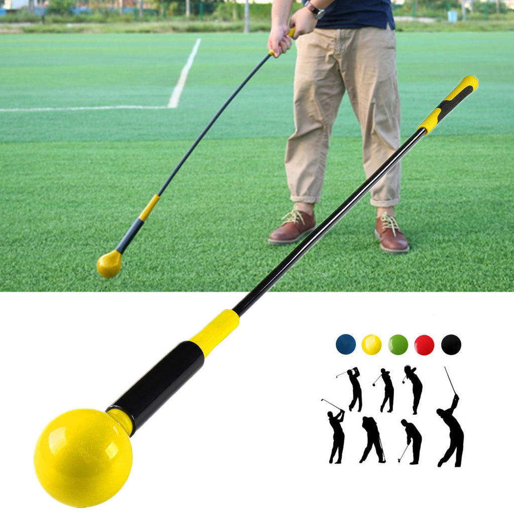48" Golf Swing Trainer Aid Stick Glass Fiber Power Strength Tempo Sport Practice Flex Top Warm-up Stick