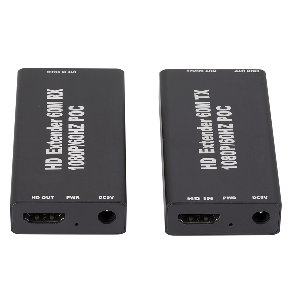HDMI-compatible to RJ45 Network Extender 1080P HDMI-compatible Ethernet Adapter Network Repeaters (Tx + Rx)