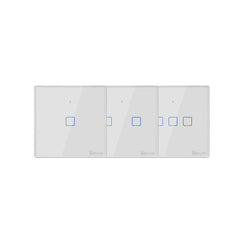 WiFi Wall Switch RF Smart Wall Touch Switch For Smart Home Work With Alexa Google Home,EU/US/UK AC 100-240V 1/2/3 Gang 433Mhz