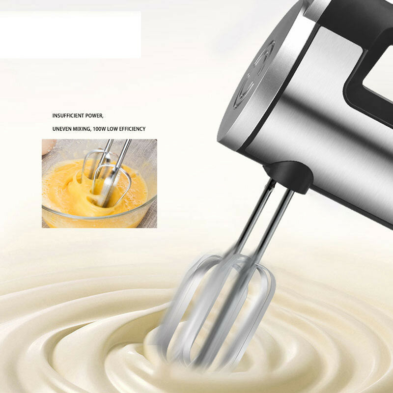 350W 2 Bar Stereo Hand Mixer 5 Speed Regulation One Button Withdrawal Circulating Air Cooling Easy to Use