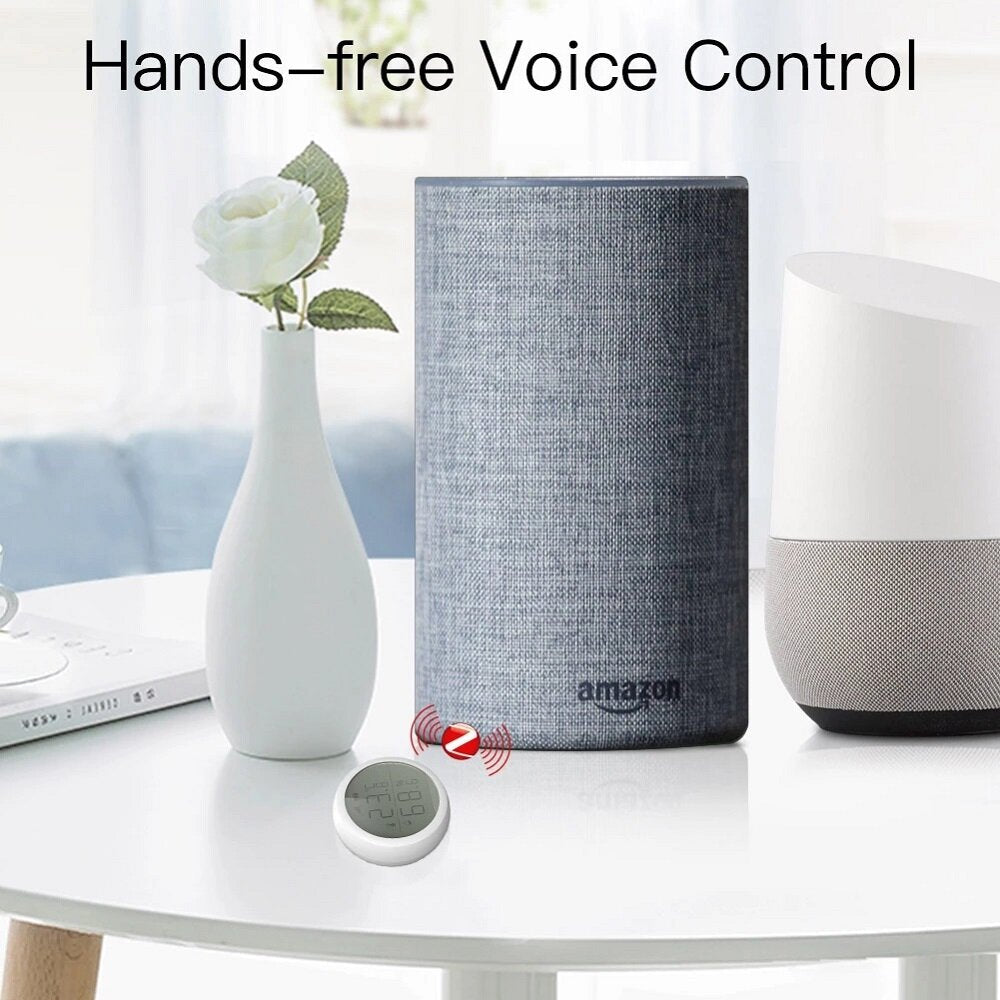 Smart Temperature And Humidity Sensor LCD Display Battery Powered with Smart Life App Alexa Google Home