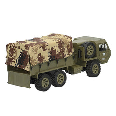 2 Batteries with Canvas 2.4G 6WD Rc Car Proportional Control US Army Military Truck RTR Model