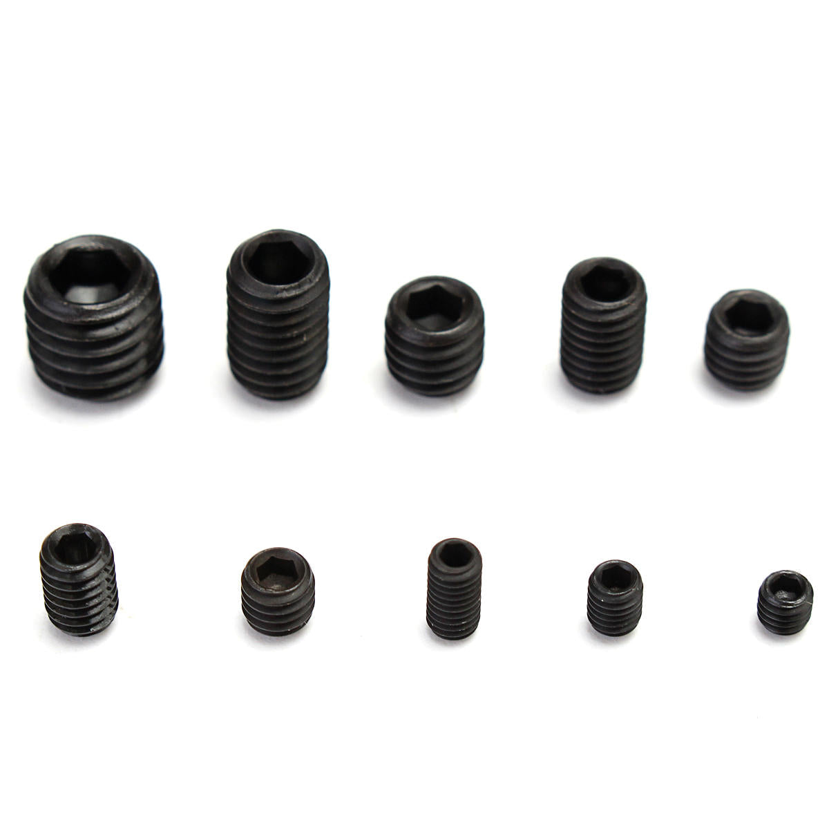 200pcs M3 M4 M5 M6 M8 Hex Socket Screws Assortment Black Grade 12.9 Alloy Steel