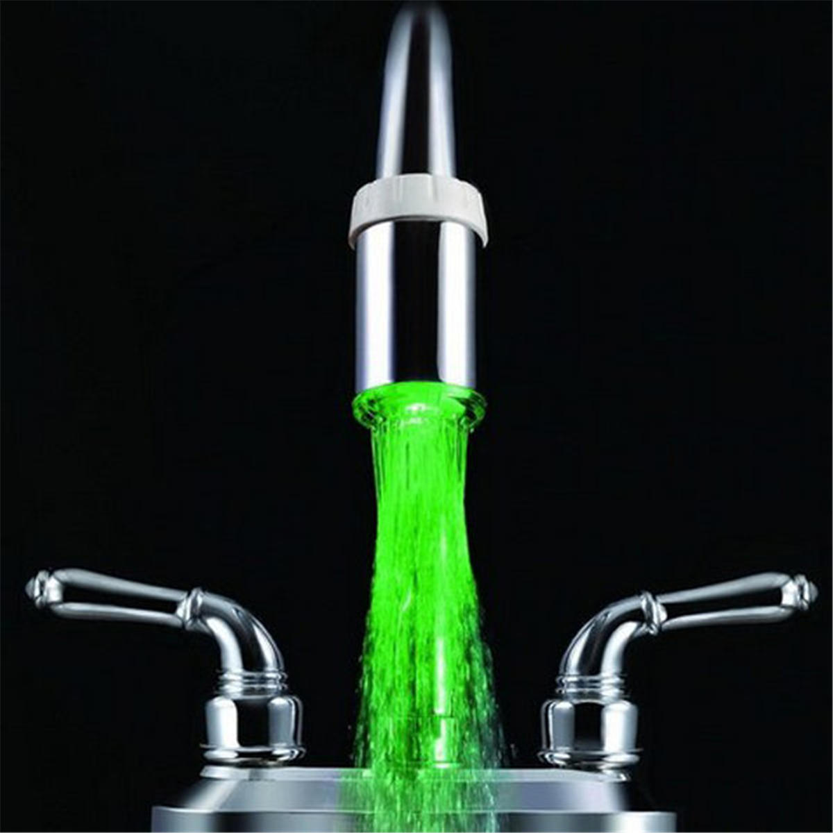 No Battery Water Faucet 3 Color Glow LED Temperature Sensor Tap