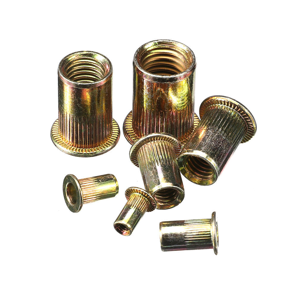 300Pcs Mixed Steel Rivet Nut Rivnuts Blindnuts Nutserts M3-12mm Nut Insert Rivet Assortment Kits