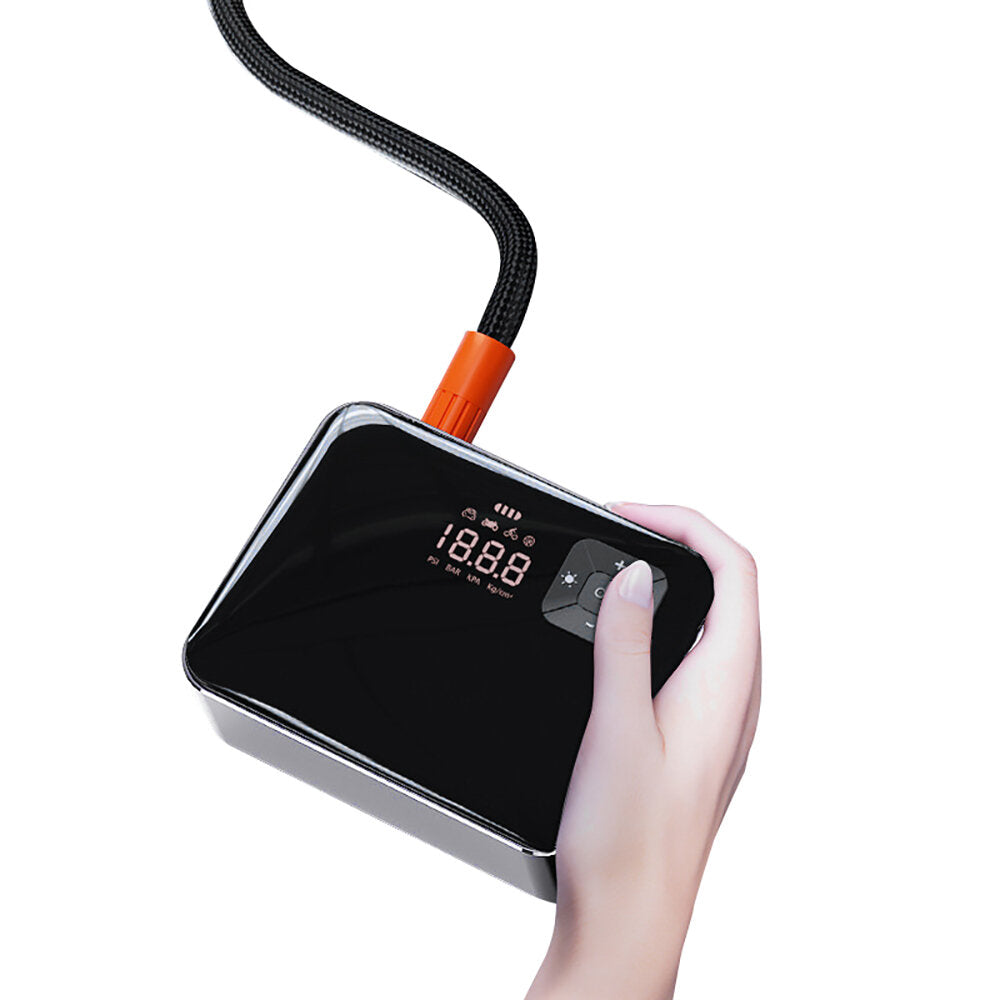 2000mAh 120PSI 84W Air Pump Digital Display Tire Inflator Pressure Detection Wireless Handheld For Car Bike Motorcycle Ball Toy