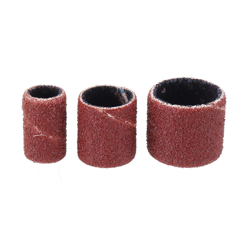 132pcs 120 Grit 1/4 3/8 1/2 Inch Sanding Drum with Sanding Mandrel Rotary Tool Accessories
