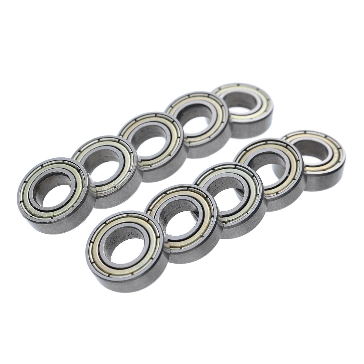 10pcs Miniature Bearings Ball Bearings Metal Double Shielded Bearing Steel