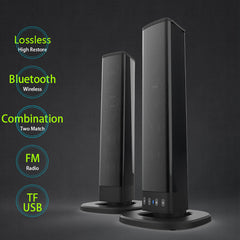 Home Audio and TV Speaker Soundbar Bluetooth Speaker Super Bass Stereo Loudspeaker for Phone PC Computer with RCA cable