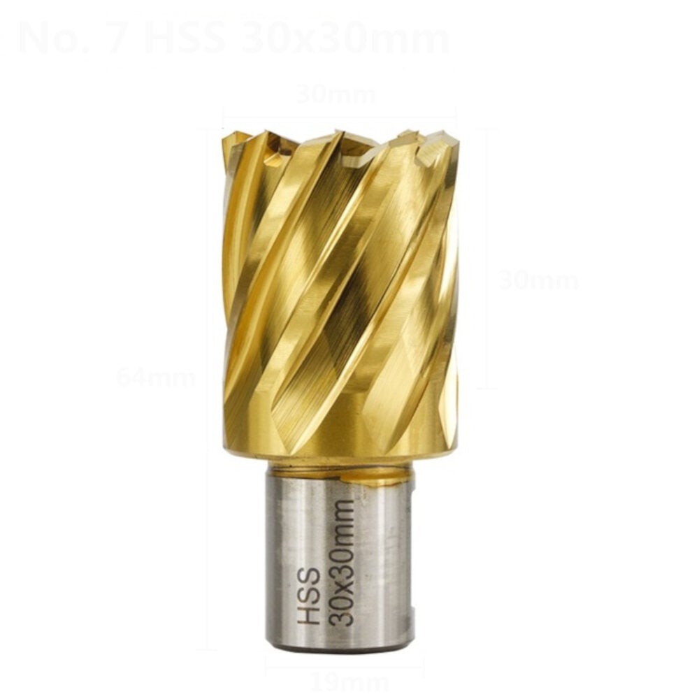 HSS Hollow 12-42mm Cutting Diameter Titanium Coated Core Drill Bit For Metal Cutting Weldon Shank Magnetic