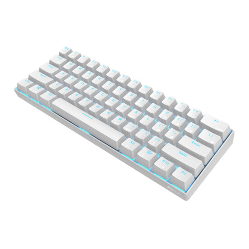 Mechanical Keyboard Bluetooth Wired Dual Mode 60% Golden / Ice Blue Backlit Gaming Keyboard