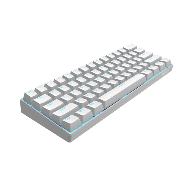 Mechanical Keyboard Bluetooth Wired Dual Mode 60% Golden / Ice Blue Backlit Gaming Keyboard