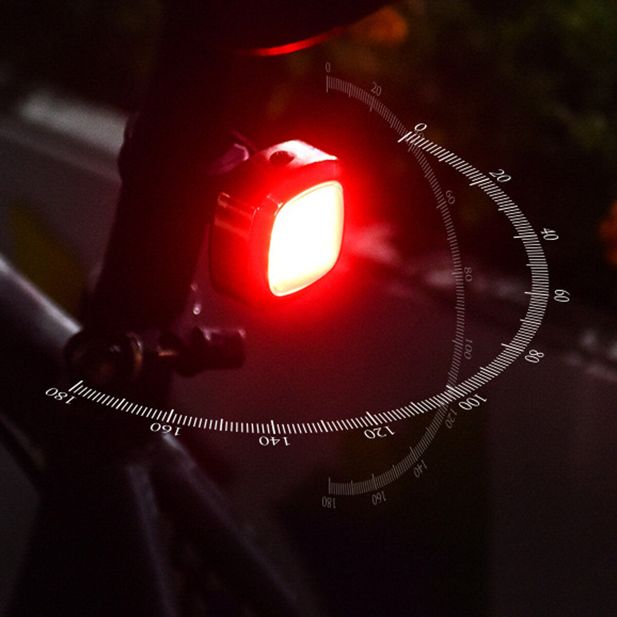Smart Bike Taillight USB Rechargeable 5 Modes Adjustable Sensing Warning Lamp Waterproof Cycling