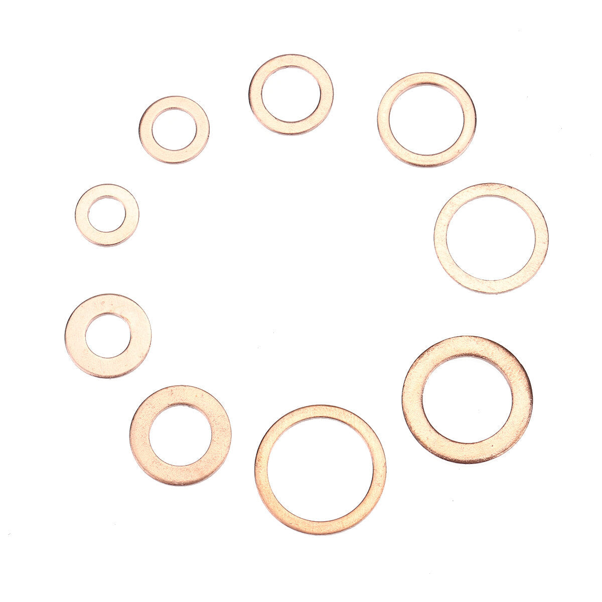 300Pcs Copper Seal Gasket Box M5-M20 Copper Oil Seal Washer Type O Gasket