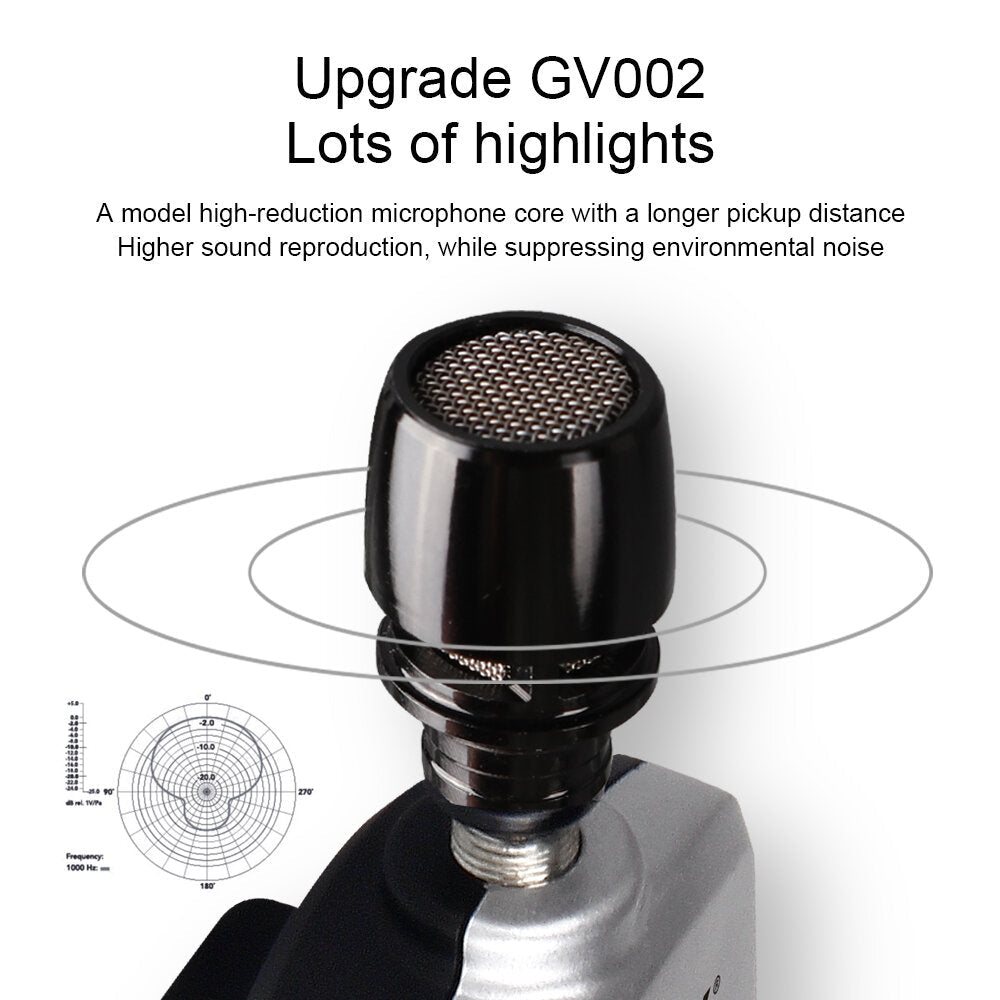 Camera Microphone Wireless Lavalier Mic For Asmr DSLR Interview Live Recording Lithium Battery 50m Range