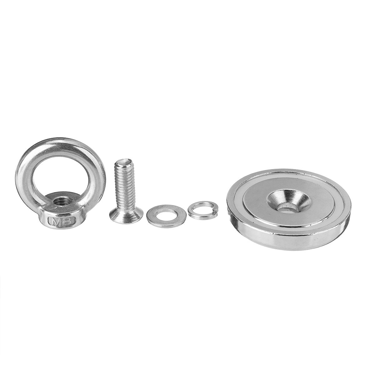 350KG/450KG/600KG Neodymium Magnet Fishing Salvage Recovery Magnet with 10m Rope for Detecting Metal Treasure