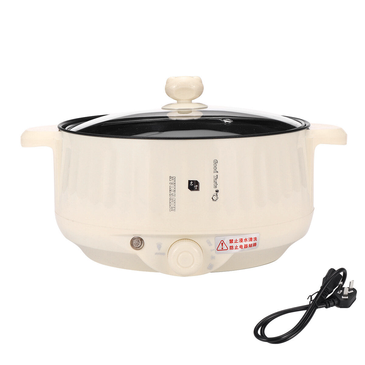 Electric Steamer Cooker 400W-1000W 1.7L/2.2L/2.7L Multifunction Cooking Pot Hot Pot Non-Stick Liner