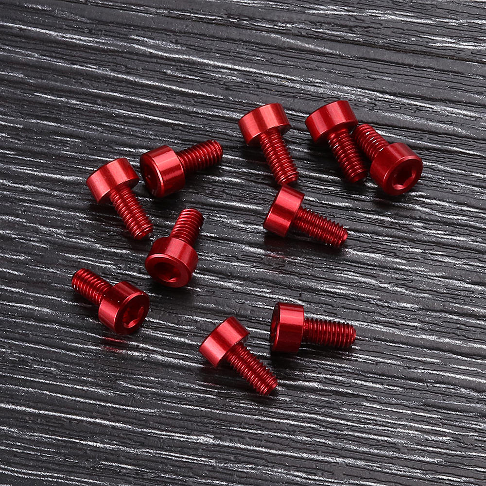 10Pcs M36mm Hex Socket Screw M3 Cap Head Bolt 7075 Aluminum Alloy Multicolor