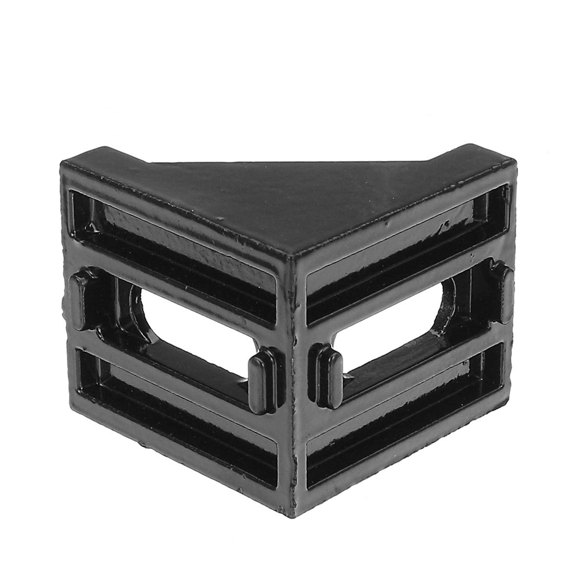40x40mm Aluminium Black Angle Corner Joint Electrophoresis Right Angle Bracket 4Pcs