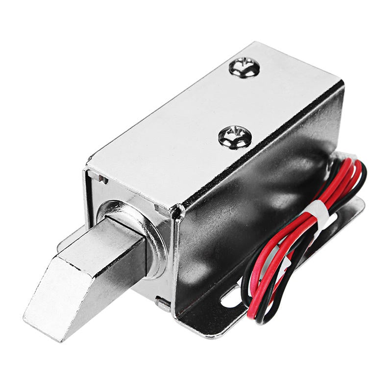 24V DC Electric Lock Assembly Solenoid Long Locking Tongue Cabinet Drawer Door