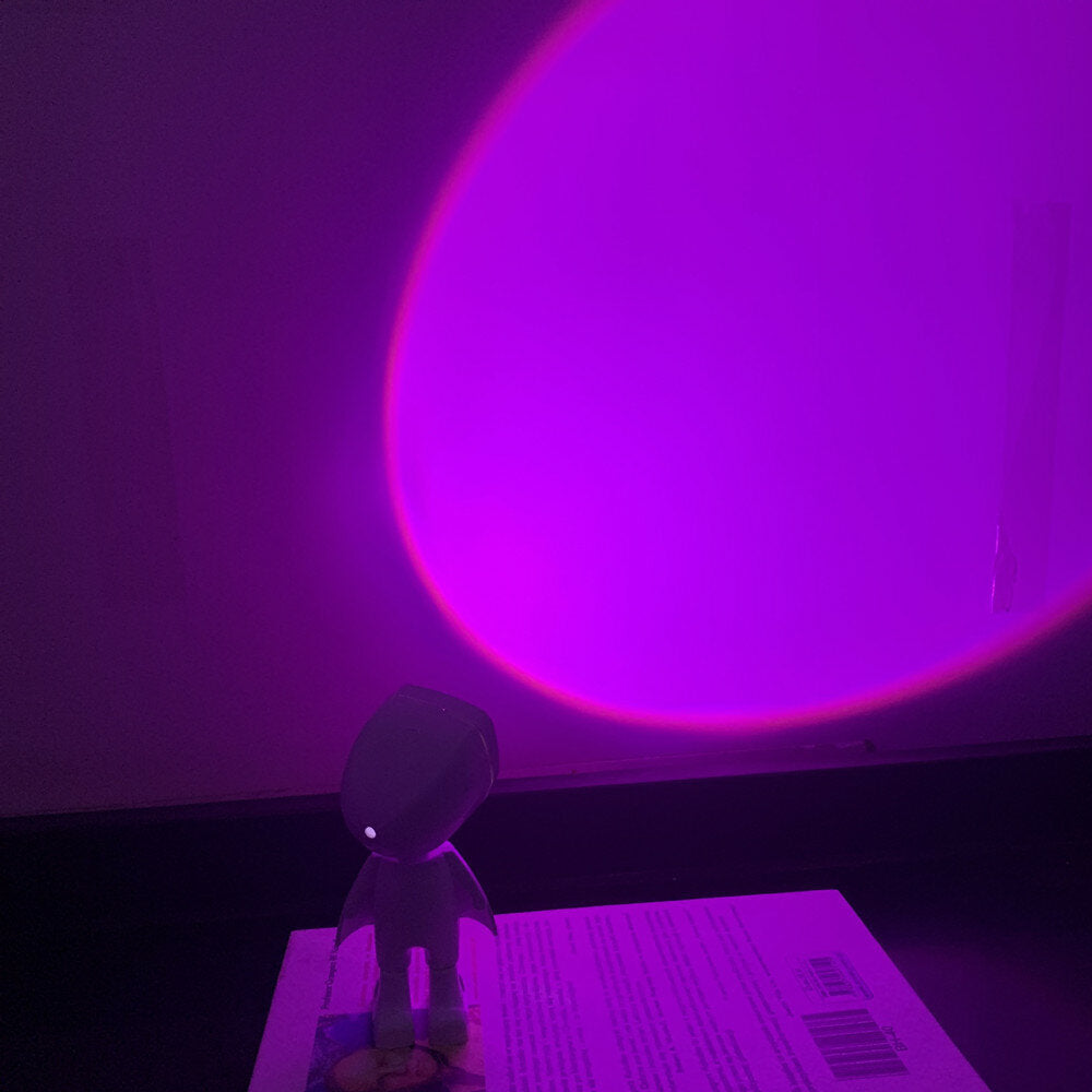 Sunset Light USB LED Light Night Light Projector Led Light LED Romantic Rainbow Sunset Atmosphere Light 360 Degree Decoration