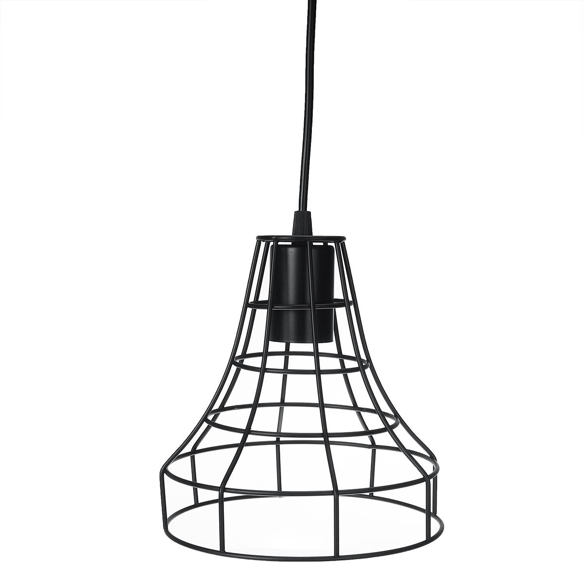 Chandelier Bronze Black Rust Pendant Light Wire Cage Hanging Light Fixture