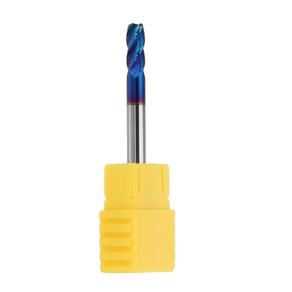 5pcs 2-8mm HRC65 Blue NACO Coated Round Nose Milling Cutter 4 Flutes End Mill CNC Tool