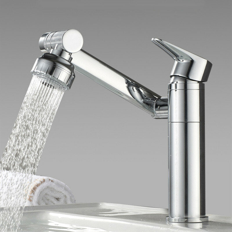 Bathroom Wash Basin Faucet Rotate Spout Hot Cold Mixer Tap Multidirectional Rotation Two Water Mode
