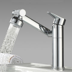 Bathroom Wash Basin Faucet Rotate Spout Hot Cold Mixer Tap Multidirectional Rotation Two Water Mode