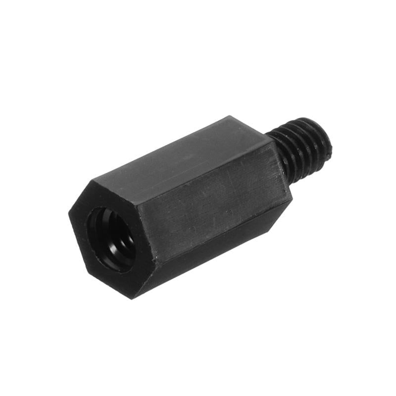 M4NH1 50pcs M4 Nylon Black Hex Screw PCB Standoff 6/8/10/12mm