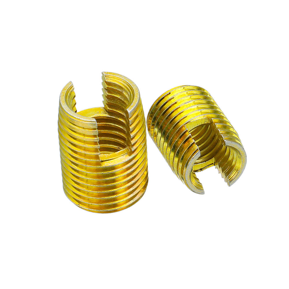 50Pcs/Set Carbon Steel M3-M12 Insert Self-tapping Thread Slotted Screw Thread Inserts Thread Nut Repair Kit