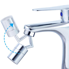 Universal Faucet Areator 360 Degree Swivel Bubbler Rotating Mesh Mouth Anti Splash Head Dual Mode Extender Water Saving Device for Bathroom Kitchen