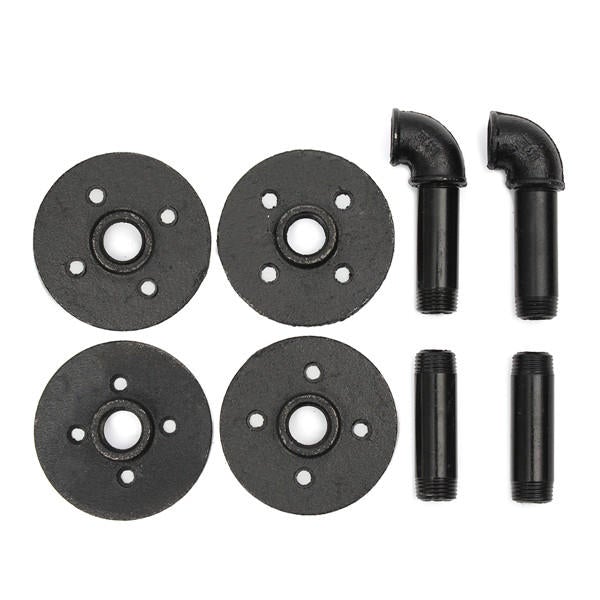 2pcs 3/4 Inch Iron Pipe Shelf Bracket Industrial Pipe Scaffold Board Shelf Brackets