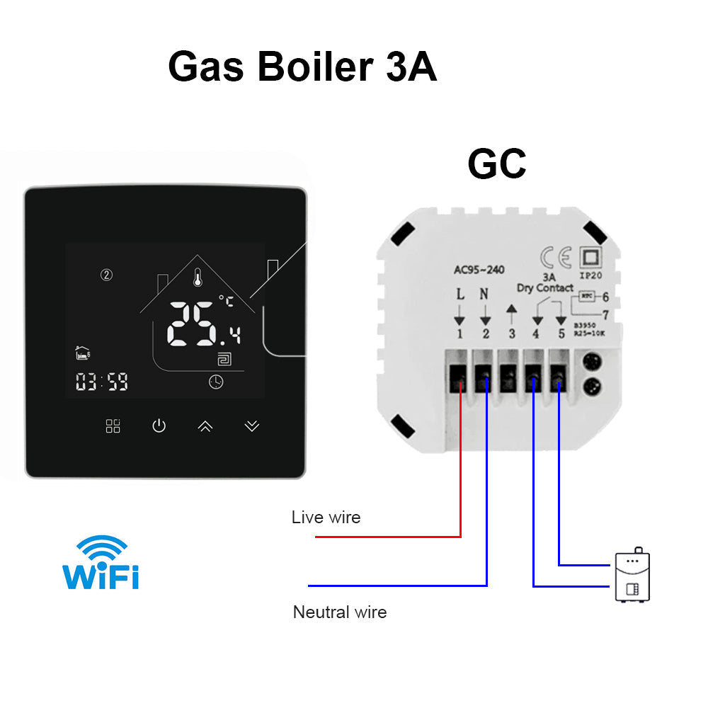 Electric Floor Heating Room Thermostat Water Gas Boiler Smart WiFi / Indoor Thermoregulator Works With Google Smart Life