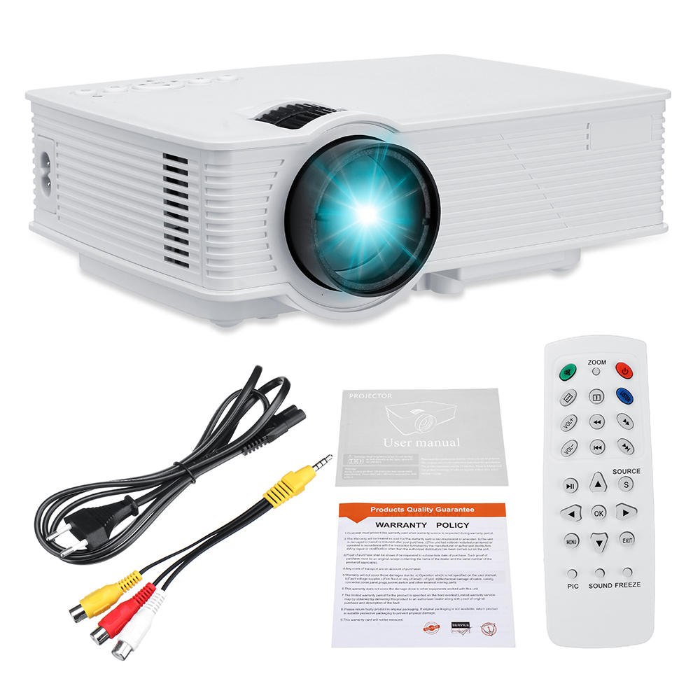 LCD Projector 800 Lumens 800x480 Pixels Multimedia HD Home Cinema USB/SD/AV