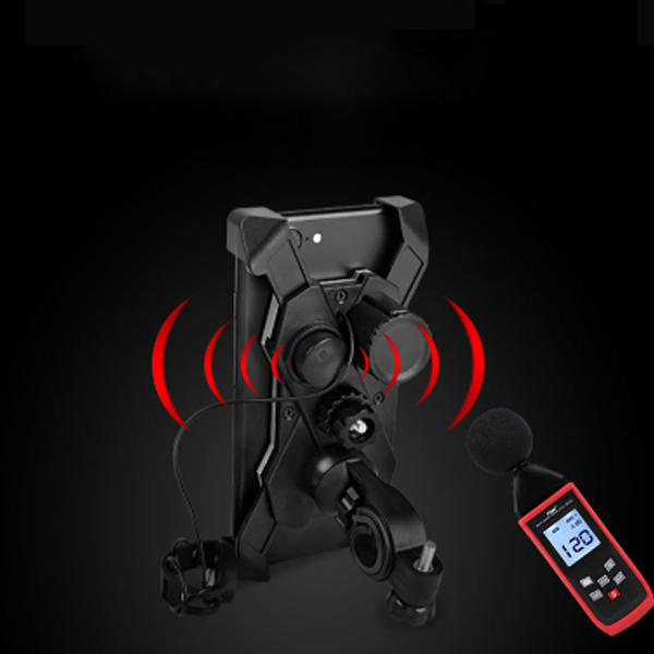 3.5-6.5 Inch Bicycle Phone Holder 360 Rotation Smart Phone Stand Mount With Horn For Cycling